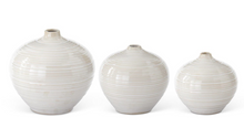 Load image into Gallery viewer, TAN WHT STRIPE VASE
