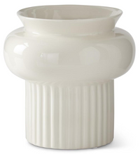 Load image into Gallery viewer, CREAM FLUTED VASE
