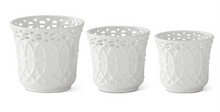 Load image into Gallery viewer, WHT BASKT WEAVE POT
