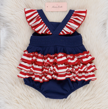 Load image into Gallery viewer, SMOCKED STARS ROMPER
