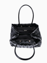 Load image into Gallery viewer, LG BLK WEAVE BAG

