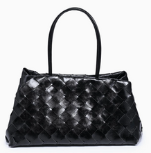 Load image into Gallery viewer, LG BLK WEAVE BAG

