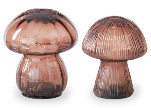 BRWN GLS MSHROOM LED