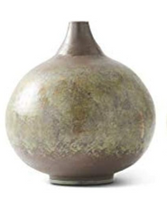 Load image into Gallery viewer, BRN GRN METL VASE
