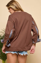 Load image into Gallery viewer, BRN SWEATSHIRT W/STRIPES
