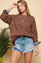 Load image into Gallery viewer, BRN SWEATSHIRT W/STRIPES
