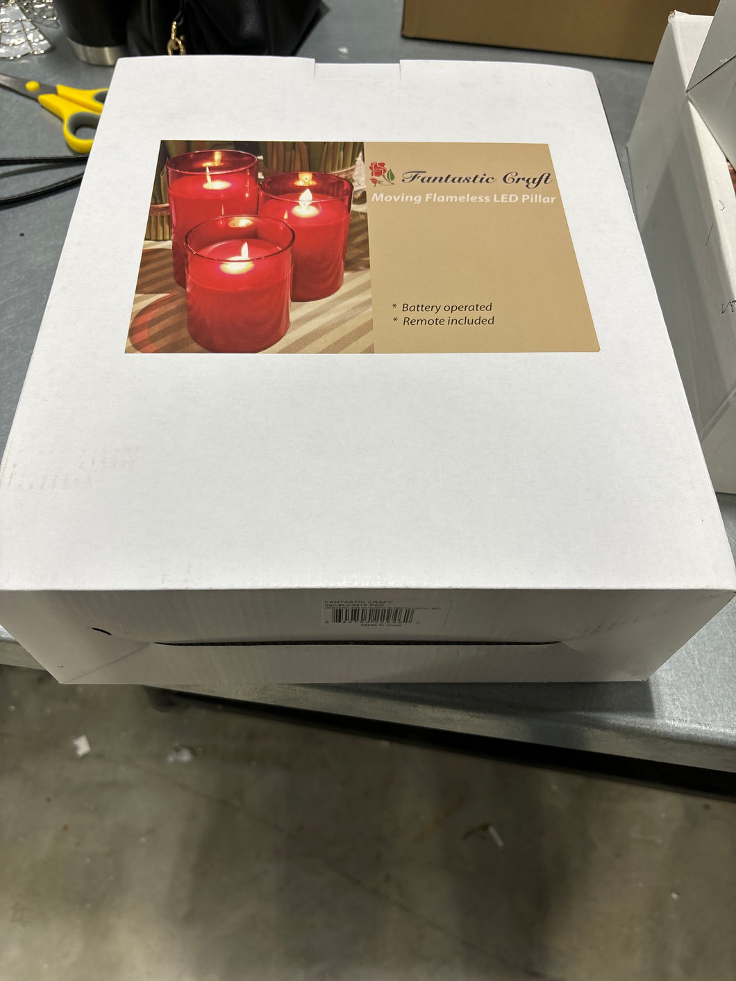 SET/3 RED TALL LED CNDLES