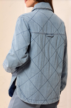 Load image into Gallery viewer, DENIM QUILTD JKT
