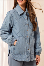 Load image into Gallery viewer, DENIM QUILTD JKT
