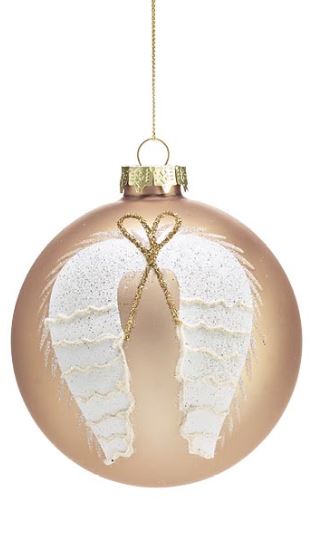 GLD ANGEL WINGS ORNA