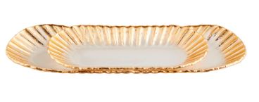 GOLD EDGE TRAY SET