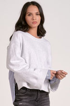 Load image into Gallery viewer, GRY/BLU STRIPE CREW
