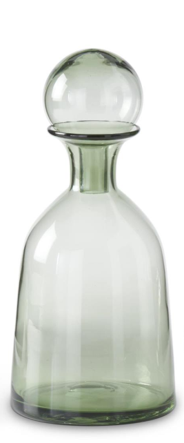 2GRN GLS VASE W STOPR