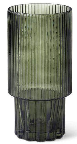 LG GRN LINE GLS VASE