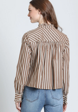 Load image into Gallery viewer, MOCHA STRIPE TOP
