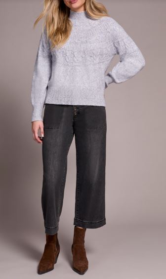 L/S MOCK NK SWTR MARINE