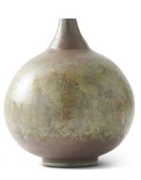 MD BRN GRN METL VASE