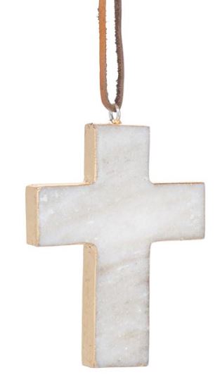 MRBL CROSS ORNA