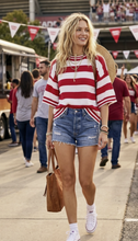 Load image into Gallery viewer, RED/WHT OVERSIZE SWTR
