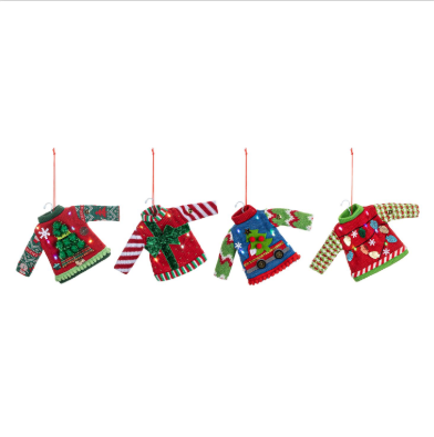 ASST CMAS SWEATER ORN