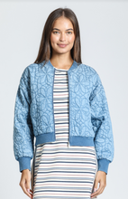 Load image into Gallery viewer, LT BLUE AVIATOR JACKET
