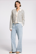 Load image into Gallery viewer, IVORY/BLK STRIPE
