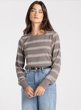 Load image into Gallery viewer, TAUPE STRIPE TOP
