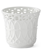 Load image into Gallery viewer, WHT BASKT WEAVE POT
