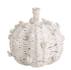 WHITE WOVEN PUMPKIN