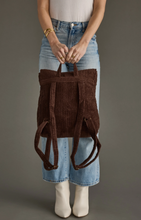 Load image into Gallery viewer, BRN CORDUROY BACKPACK
