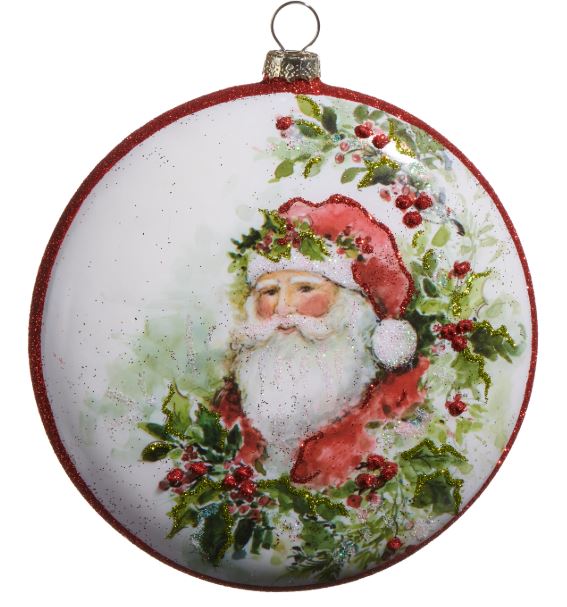 WTRCLR SANTA ORNA