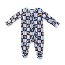 Load image into Gallery viewer, Football Patchwork - 2 Way Zipper Footie
