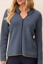 Load image into Gallery viewer, BLU SPLT NECK SWEATER
