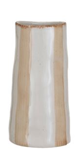 VASE W/DRK CRM STRIPE