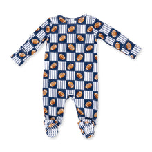 Load image into Gallery viewer, Football Patchwork - 2 Way Zipper Footie
