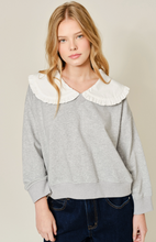 Load image into Gallery viewer, GREY PETER PAN TOP
