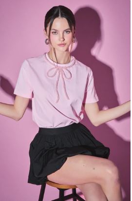 PINK BOW TOP