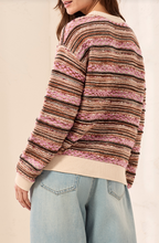Load image into Gallery viewer, MAUVE STRIPED SWEATR
