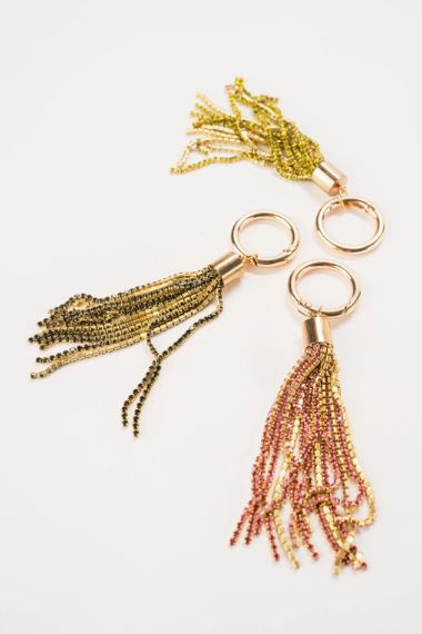 RHINESTONE TASSEL CHARM