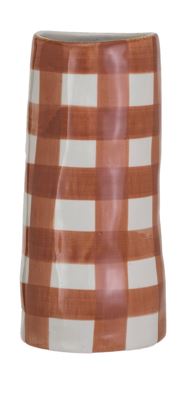 RUST PLAID VASE