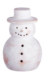 SM TERRACOTTA SNOWMAN